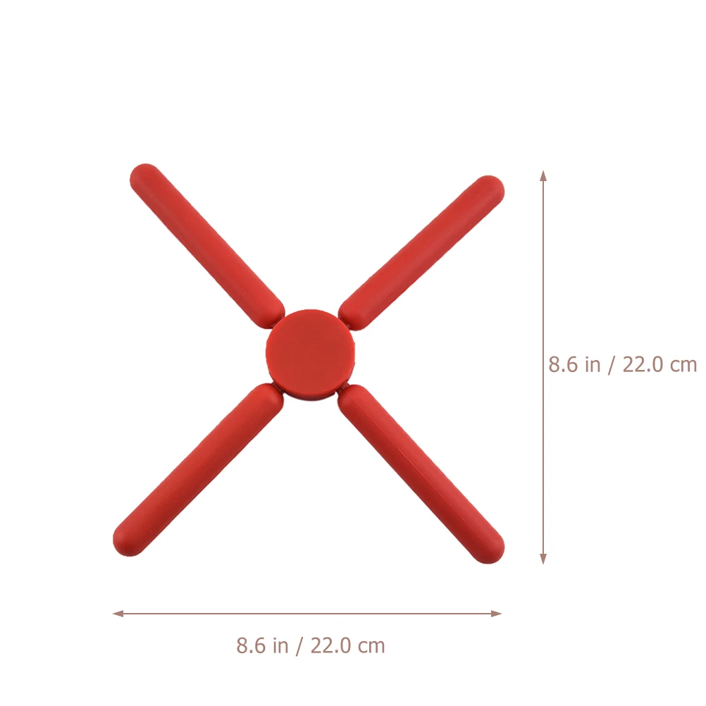 

2Pcs Silicone Trivets Foldable Cross Shape Hot Pot Holder Kitchen Trivets for Hot Dishes Silicone Kitchen Gadgets