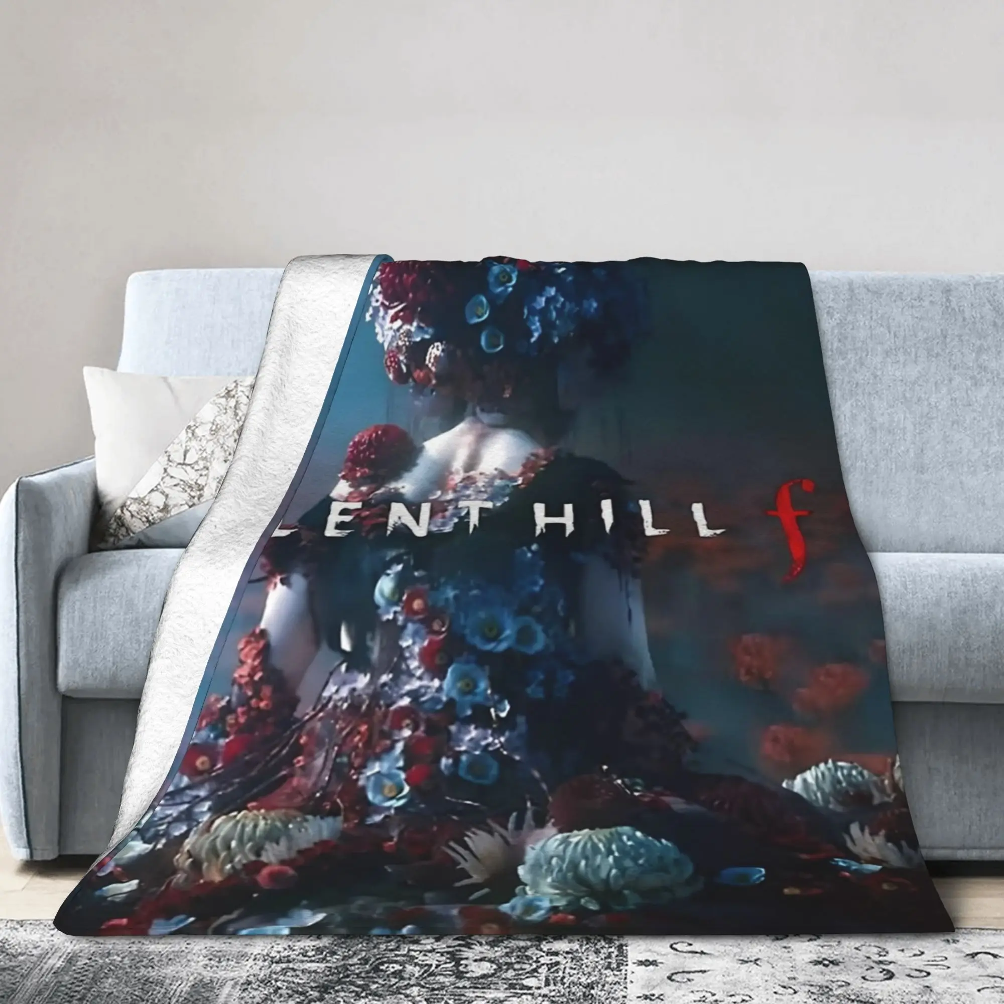 Silent Hill F Blanket Flannel Summer  Portable Soft Throw Blanket for Home Outdoor Bedding Throws
