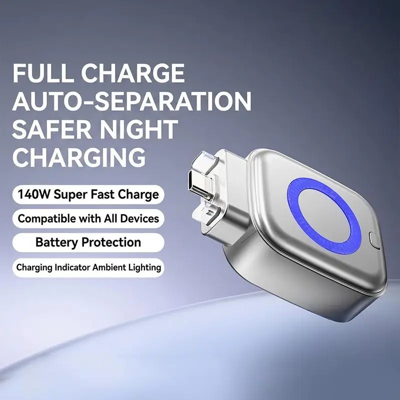 140W High Power Fast Charger Auto Disconnect And Intelligent Battery Protection For Phones Laptops Tablets Home Office Travel
