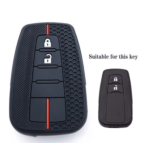Силиконовый Чехол Для Автомобильного Ключа Toyota CHR Camry Corolla RAV4 Highlander C-HR Prius Land Cruiser Prado - Прочный А...