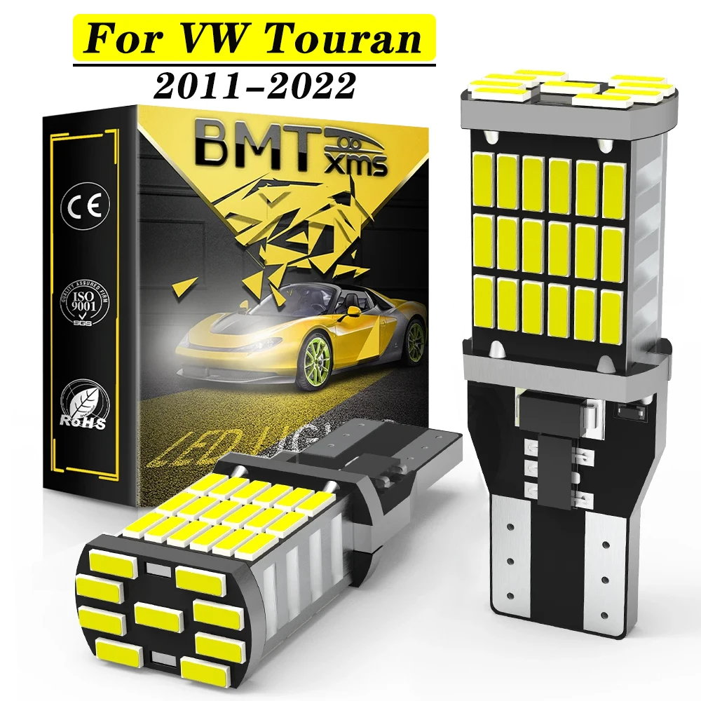 BMTxms 2PCS T15 W16W 921 LED Reversing Backup Light For VW Touran 1T3 5T1 2011 2012 2014 2015 2016 2017 2018 2019 2020 2021 2022