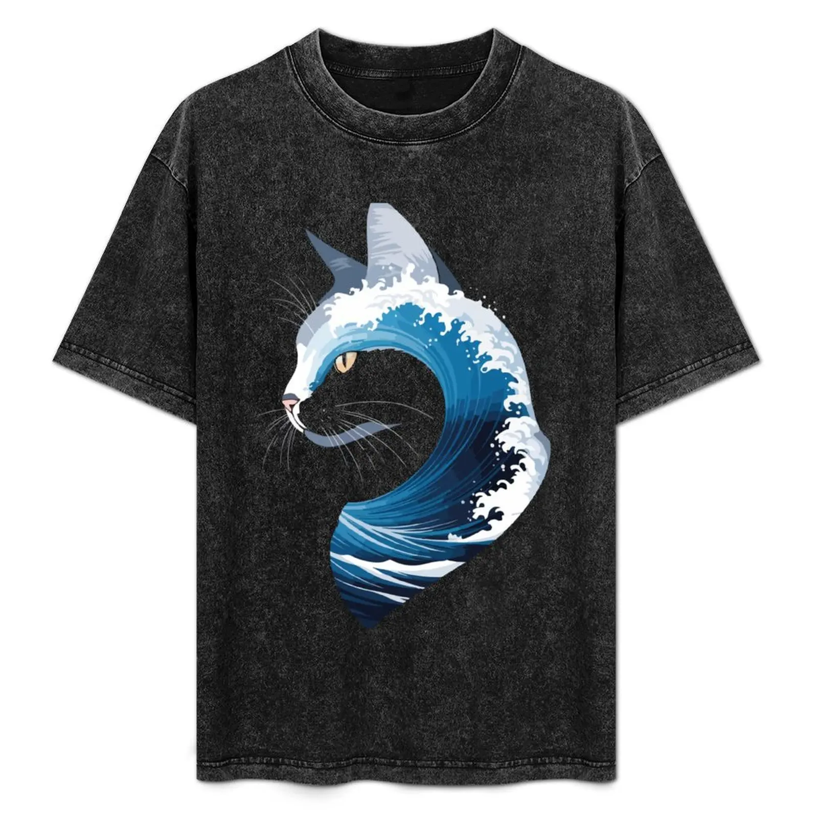 

Cat Wave Art for Ocean Lovers and Cat Enthusiasts T-Shirt Funny t-shirts essential t shirt t shirt for men