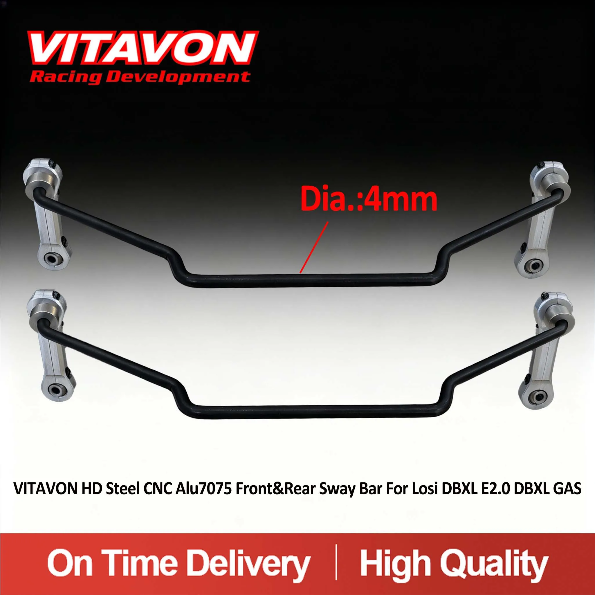 

VITAVON HD Steel CNC Alu7075 Front & Rear Sway Bar For Losi DBXL E2.0 / DBXL GAS