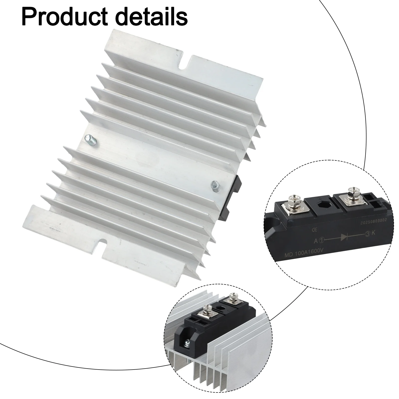 For Energy Conversion MD100A 1600V Thermal Grease Application Guide Automotive Panel 94*37*25mm 100A Current Rating