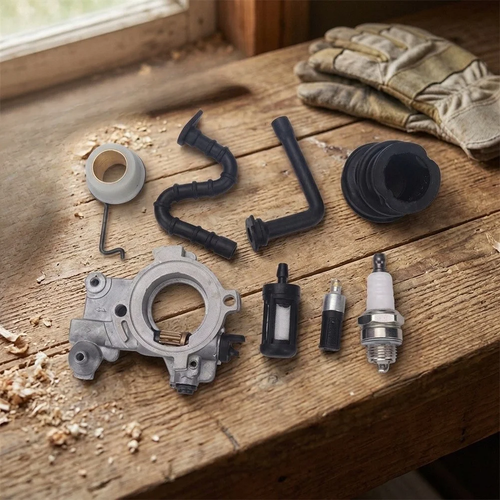 Complete Oil Pump & Worm=Gear Assembly For Stihl= MS650 MS660 064AV Chainsaws Includes Fuel Lines Filters Manifold Garden Tools