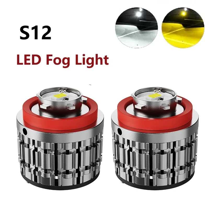 

2pcs L1B LED Car Fog Lights LW5B Reverse Lights Backup Lamp White Yellow Plug and Play Auto Fog Lamp Bulbs Toyota 12V 24V