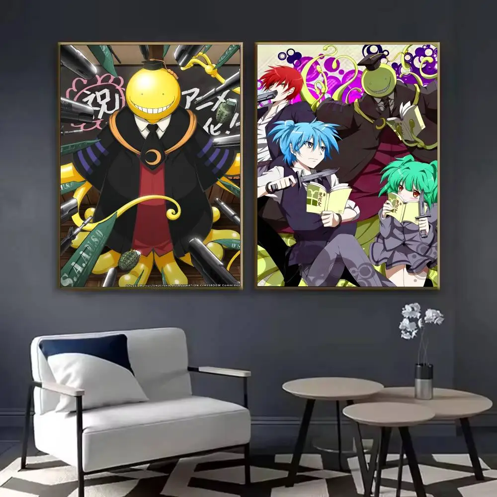 A-Assassination Classroom Poster Waterproof Sticky Wall Art Print For Bedroom Living Room Hallway Bar Home Decor