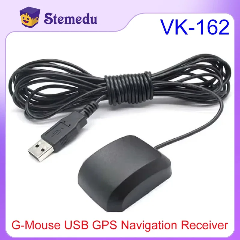 VK-162 GPS Dongle G-Mouse USB GPS Navigation Receiver Module Remote Mount Antenna Support for Raspberry Pi Earth Windows