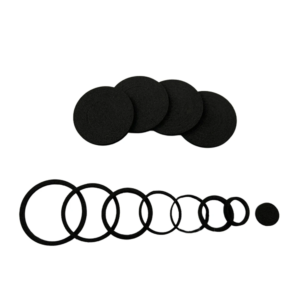 56Pcs Black EVA Foam Gaskets Adjustable 16/20/25/27/30/35/40/46mm Protective Pads for Coin Case Collection Supply (Only Gaskets)