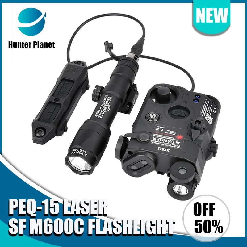 

Tactical PEQ laser radium suitable for various tactical scenarios, paired with M600C strong light flashlight and with air gun