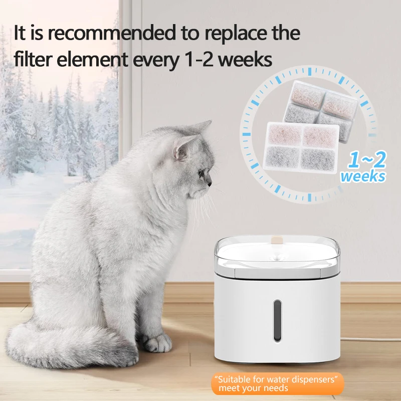 Pet Replacement Activated Carbon Filter Cat Water Dispenser Filter Cartridge Multiple Filtration System for Pet Care Accessory