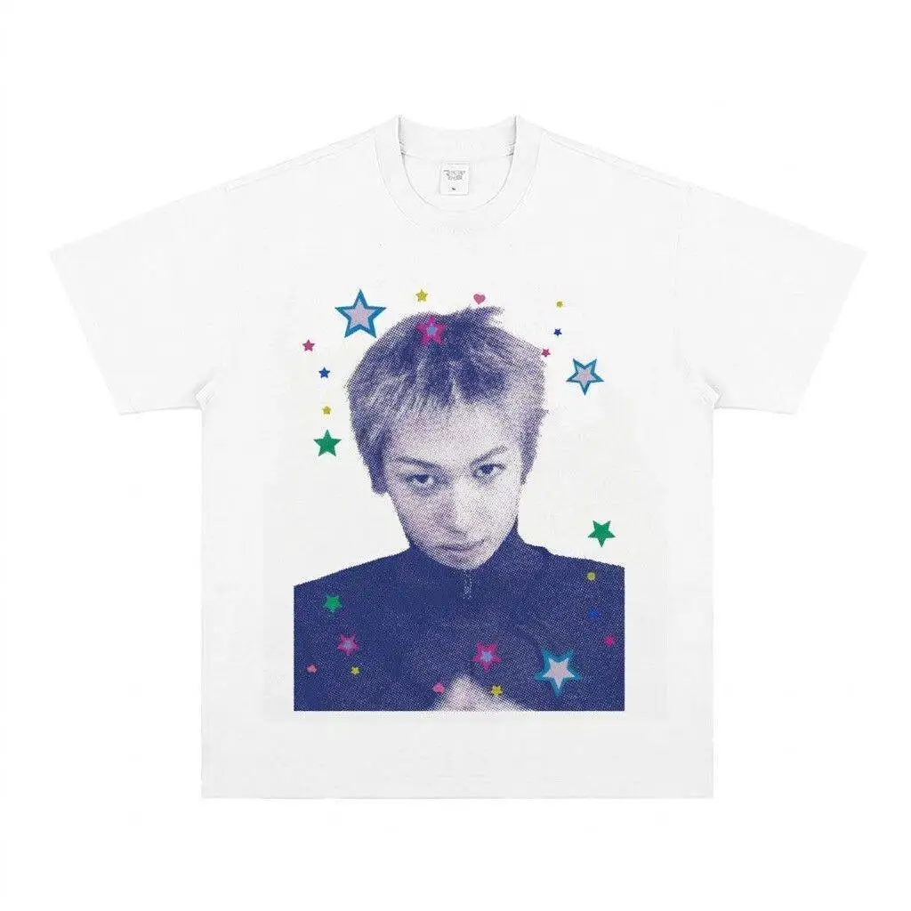 CORTIS GREENGREEN Album Member Portrait T-shirt Kpop Idol Photo Star Graphic Print Short Sleeve White Unisex Tee Tops