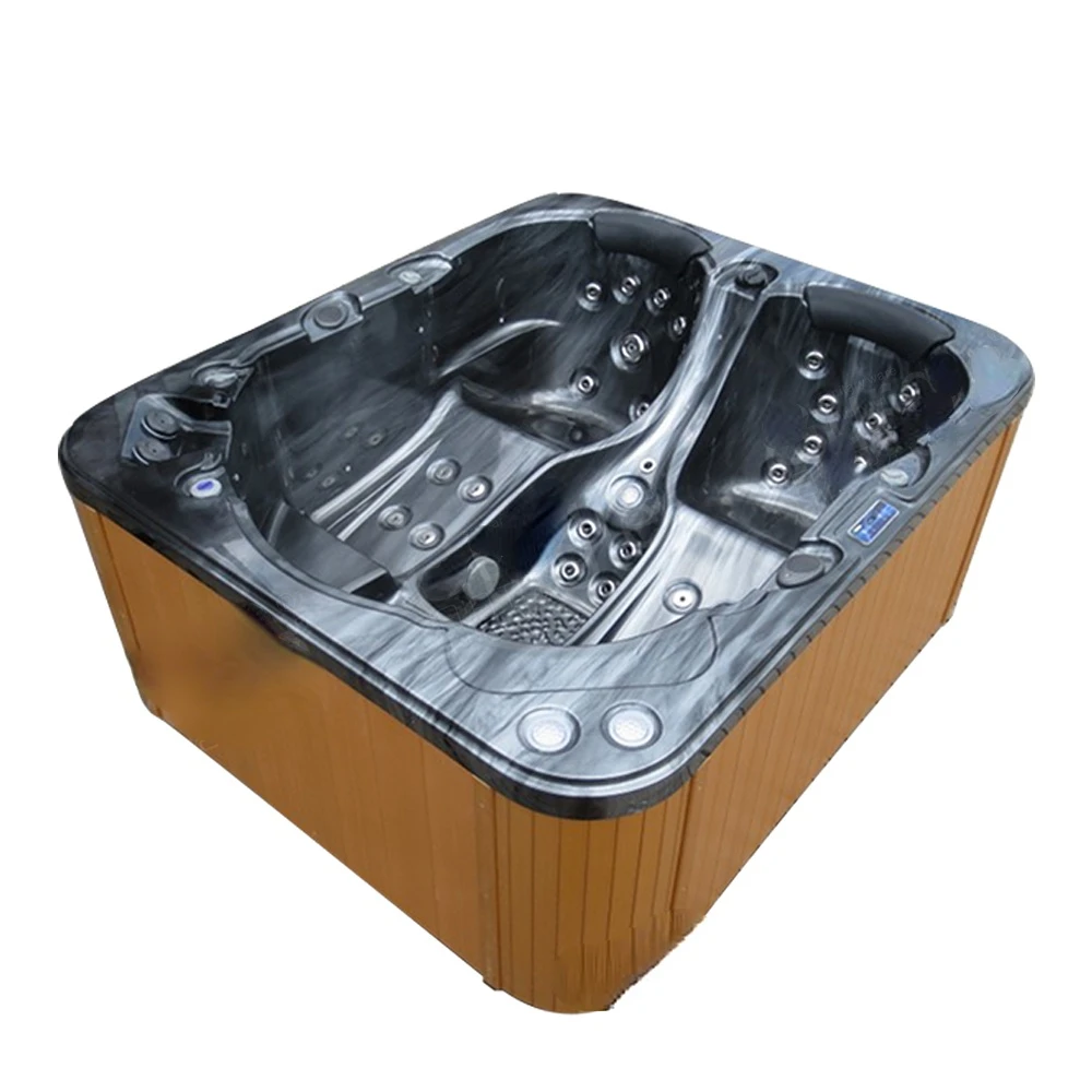 Baignoires de spa chaudes avec siège, salon confortable, siège de refroidissement, massage en acrylique, extérieur