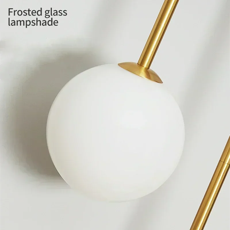 Modern Bedroom Bedside Wall Light Lamp Glass Ball  LED Gold Home Decor Living Room Corridor Interior Lighting Sconce Luminaire