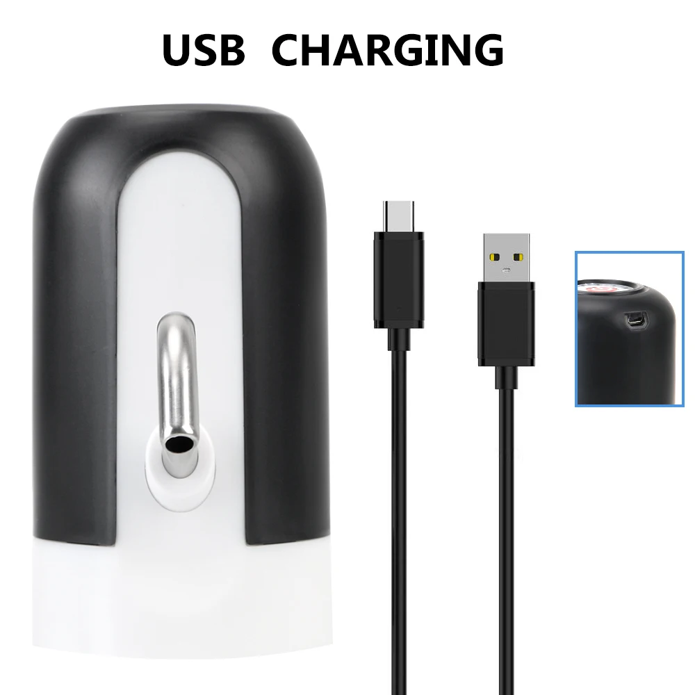 Портативное устройство для откачки воды с полосой, USB перезаряжаемый беспроводной Электрический водяной насос, кухонные инструменты с голубым цветом