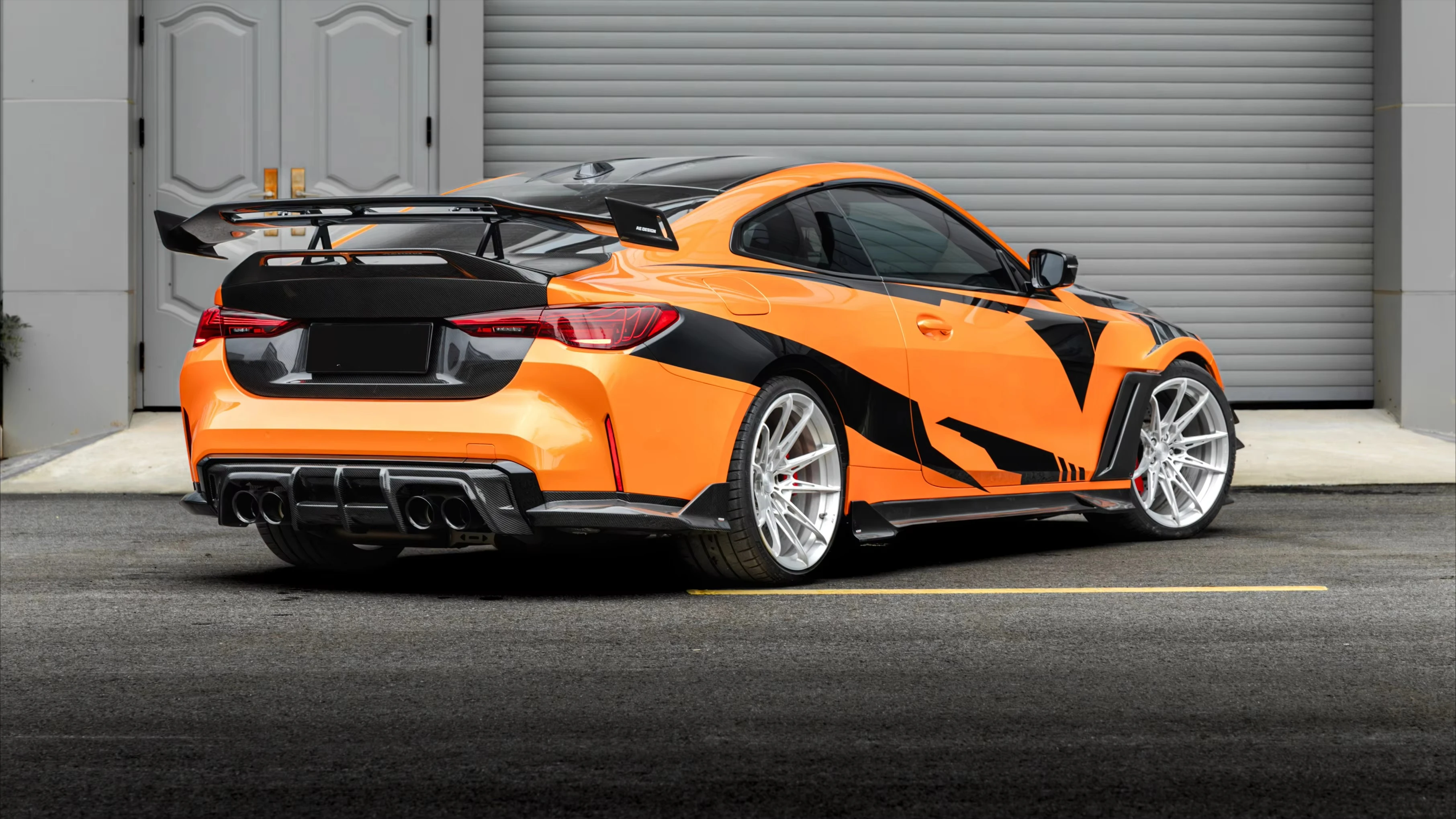 AE DESIGN M3 M4 Carbon Fiber Rear Wing for G80 G82 Rear Trunk Spoiler for All New M3 M4 Carbon Fiber Tail Wing