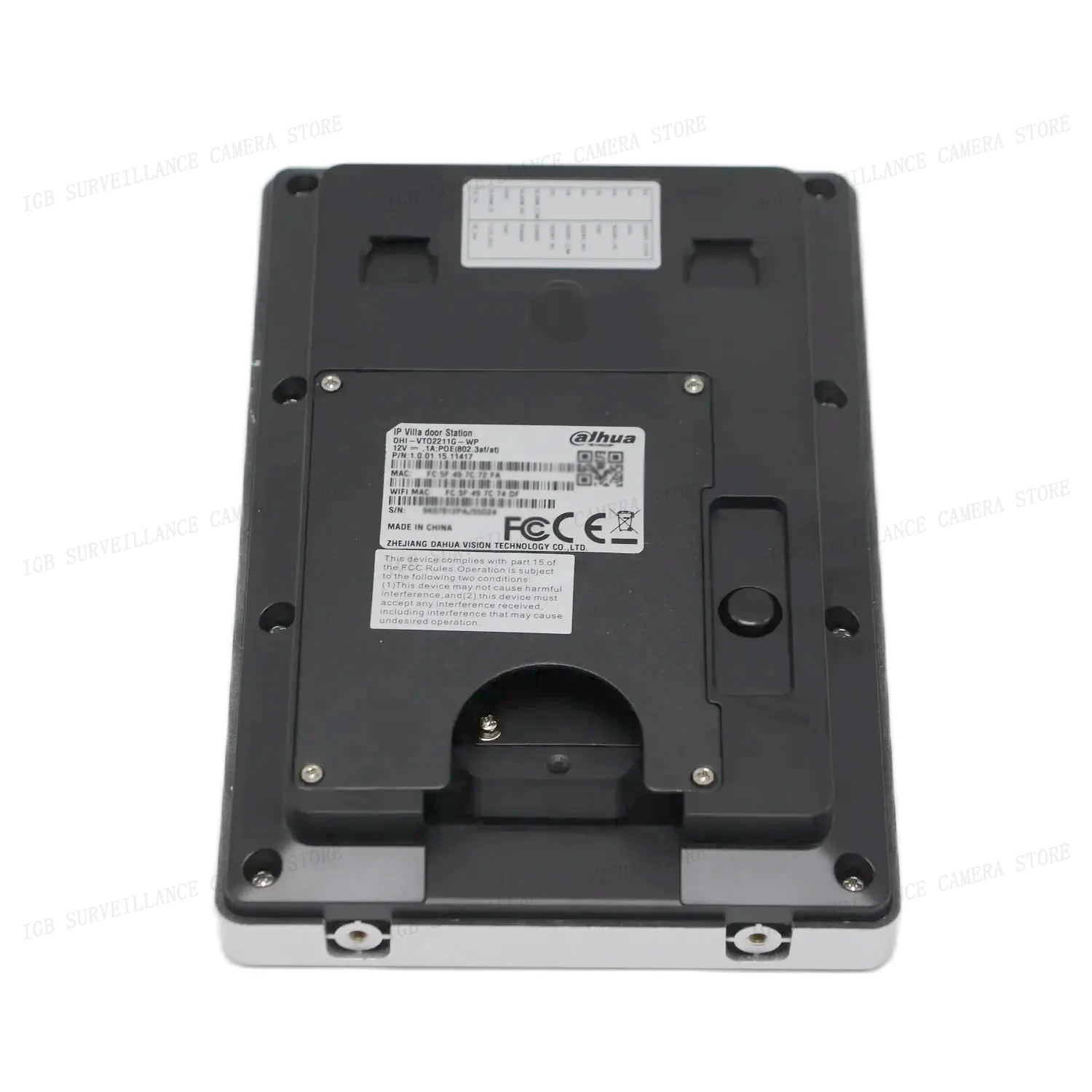 Dahua-Campainha IP Villa Multi-idioma, porteiro de vídeo, telefone da porta IP, nuvem P2P, nuvem P2P, PoE, VTO2211G-WP 802.3af