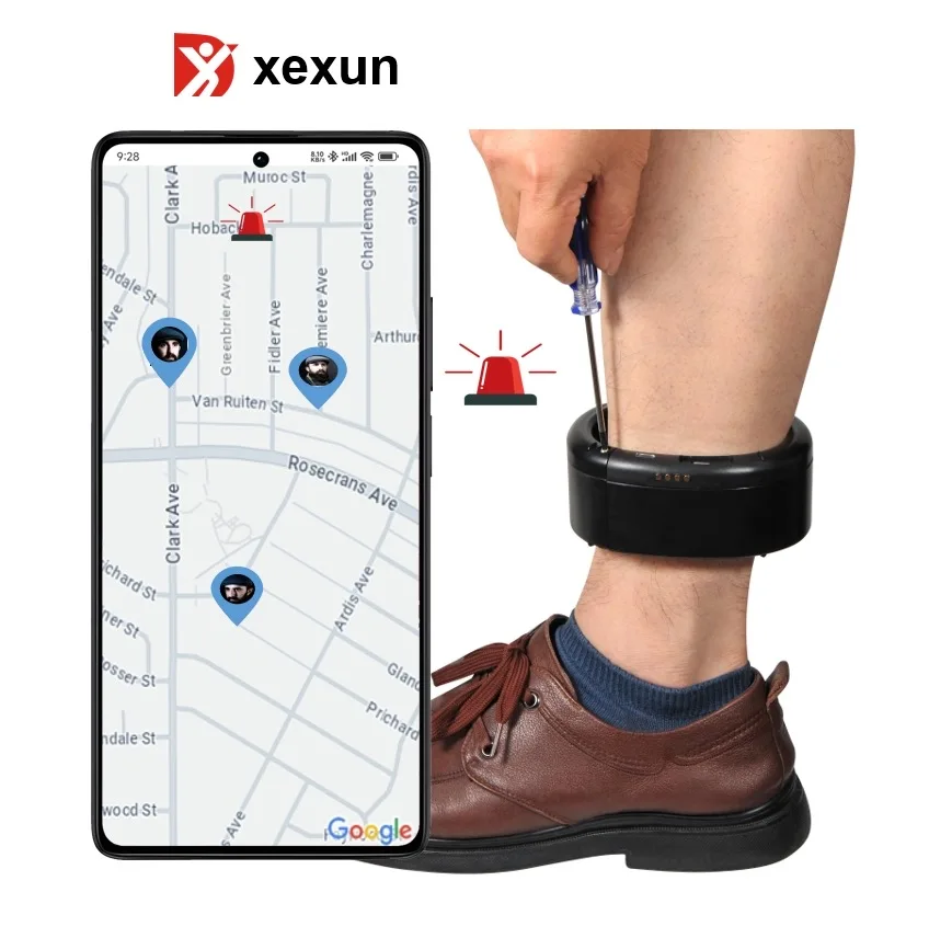 Factory 4G Single GPS Tracking Lock Ankle Anti disassembly Alarm GPS Ankle Bracelet ing Locator for Prisoners Offender