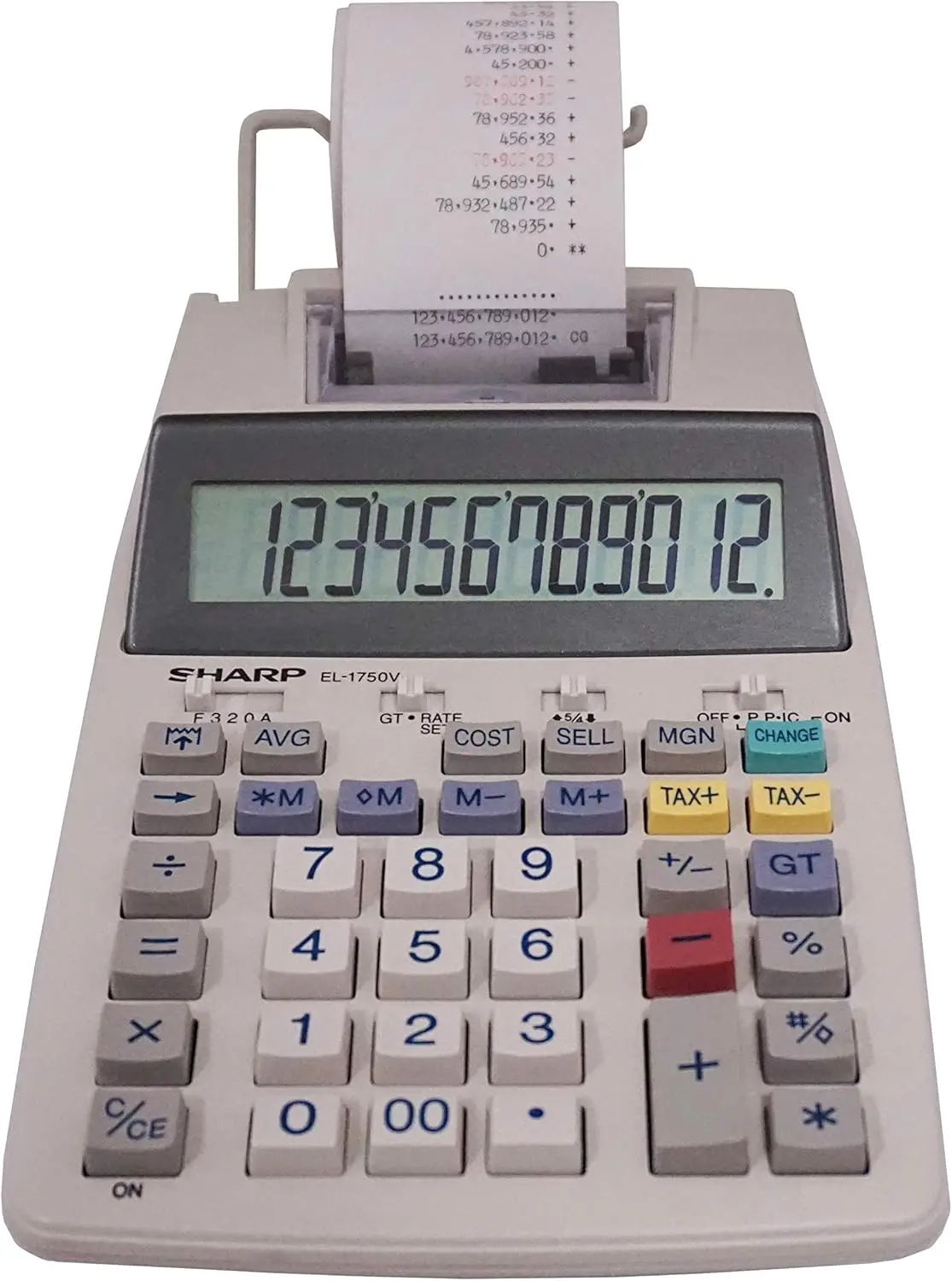 

Two-Color Printing Calculator with 2 Lines/Sec Speed, 3-Inch Display for Efficient Office Use