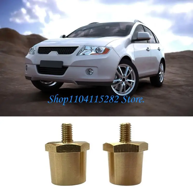  2pcs Brass Battery Post Adapter Male Thread Battery Terminals Charging Post Connector for Automotive Battery