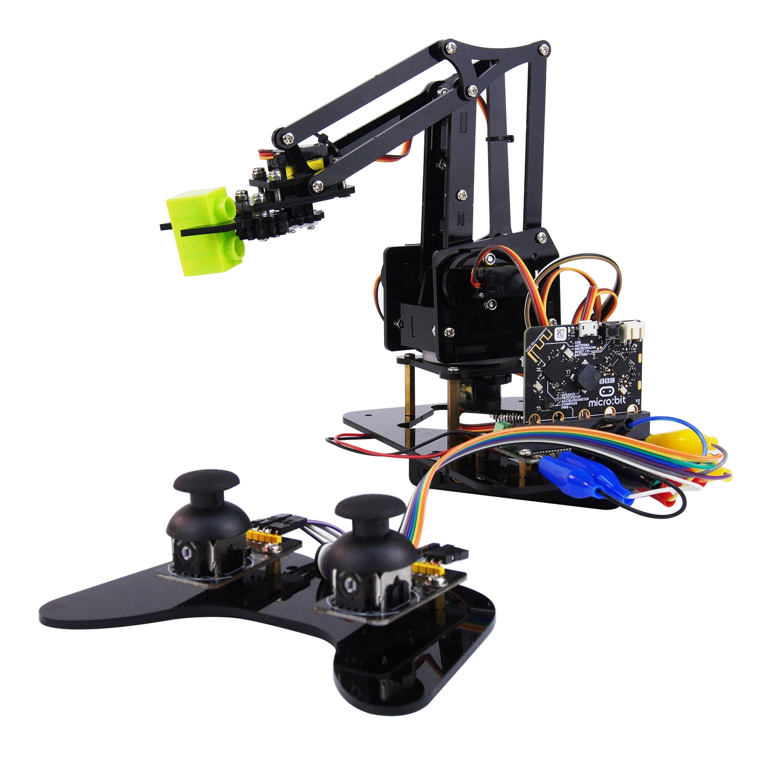 Keyestudio 4DOF Microbit Robot Arm Kit For BBC Micro:bit Stem Education Kit with MakeCode/Python Coding Programming 14+Teenagers