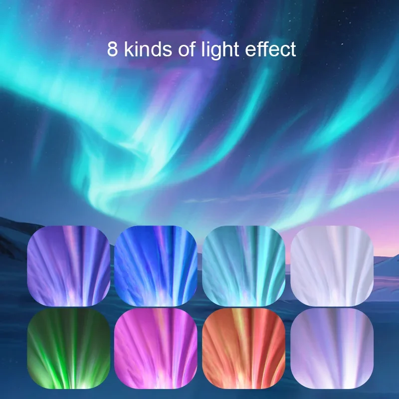 قذيفة لؤلؤة السماء المرصعة بالنجوم الإسقاط أورورا تموج الماء جو مصباح رومانسية غرفة نوم سقف ضوء الليل