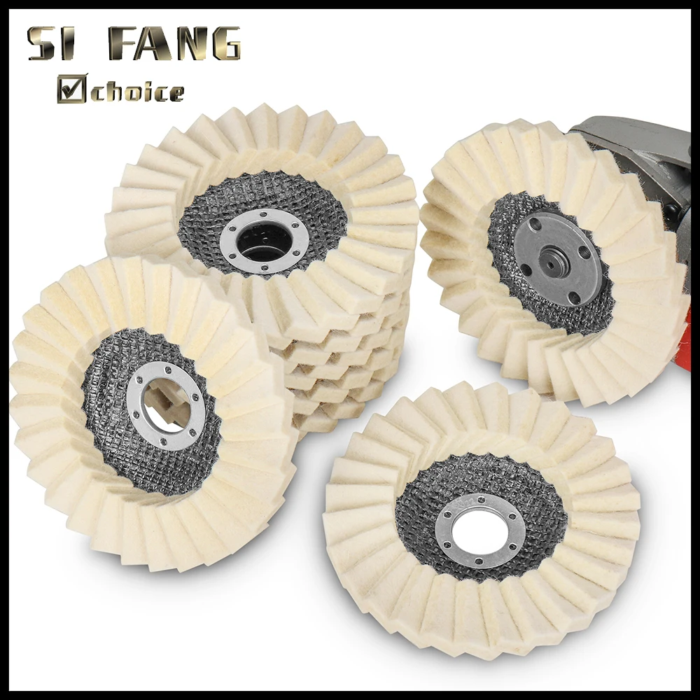 

4.5/5inch Wool Polishing Wheel Buffing Pad Angle Grinder Wheel Felt Polishing Pad Disc Angle Grinder Accessories for Metal