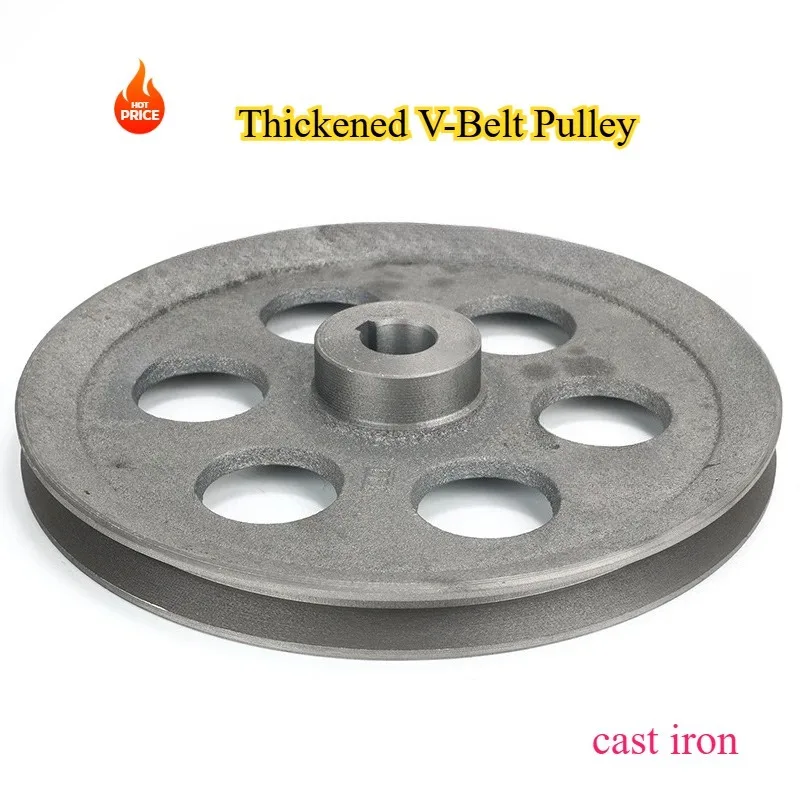 Dia 140-200mm Thickened V-Belt Pulley Hollow Single-Slot A Type Pulley Cast Iron Wheel Power Tool Accessories Customized
