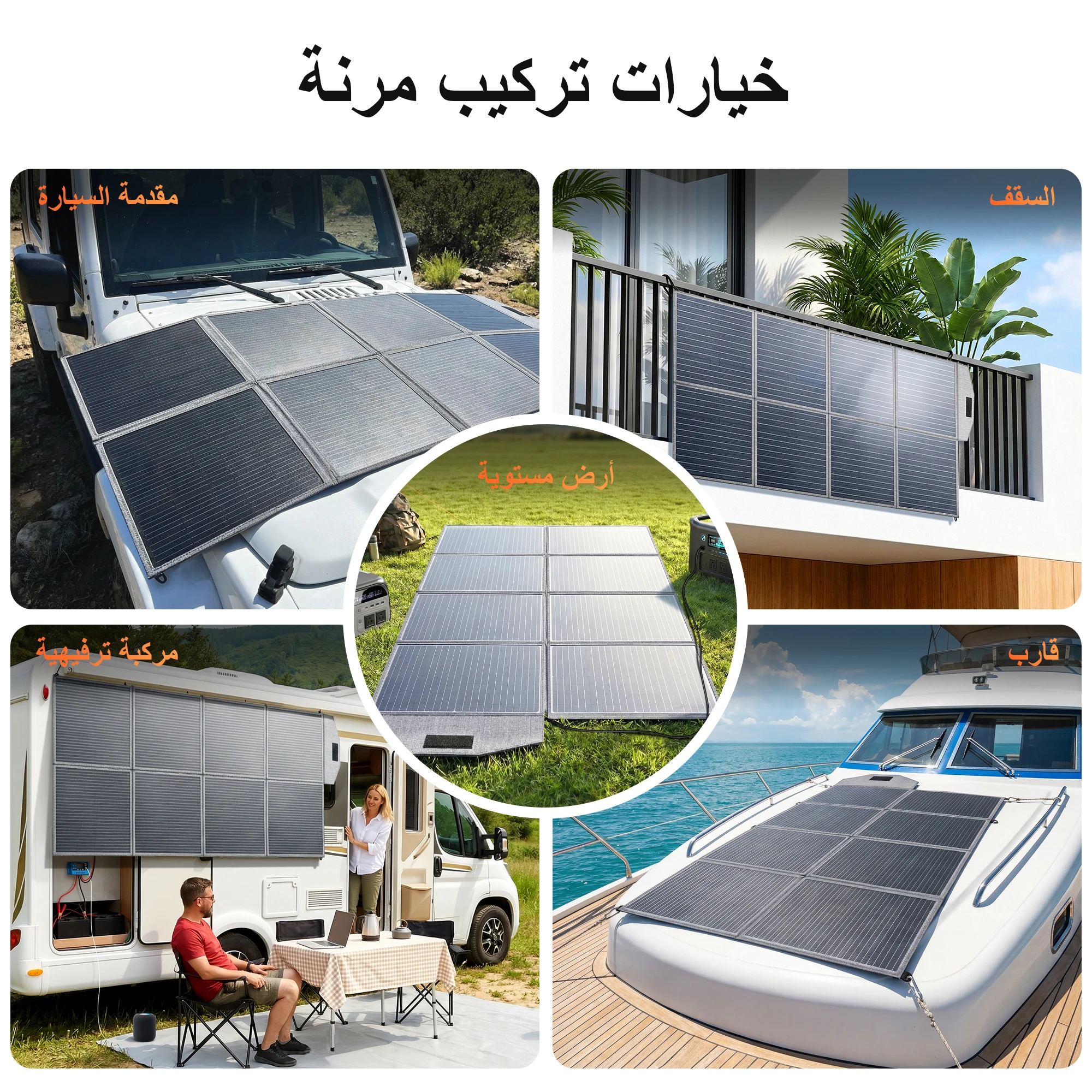 CTOLITY SP400 400W Portable Solar Panel Foldable PV Panel Charging