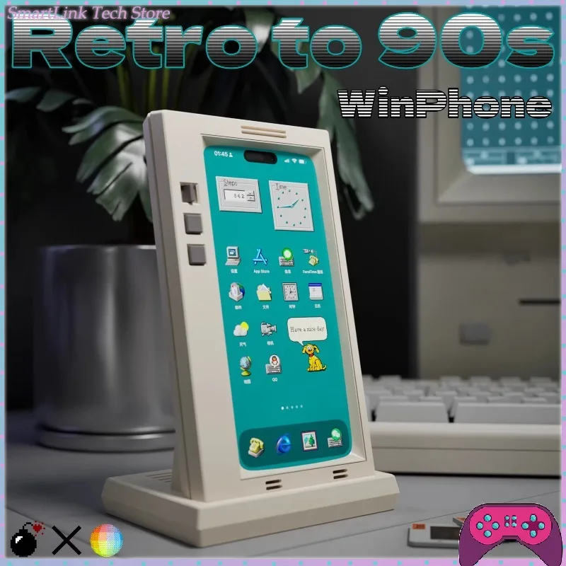 Retro phone case 3D printing Retro Win95 theme CRT monitor cool fun original for iPhone WinPhone Gifts
