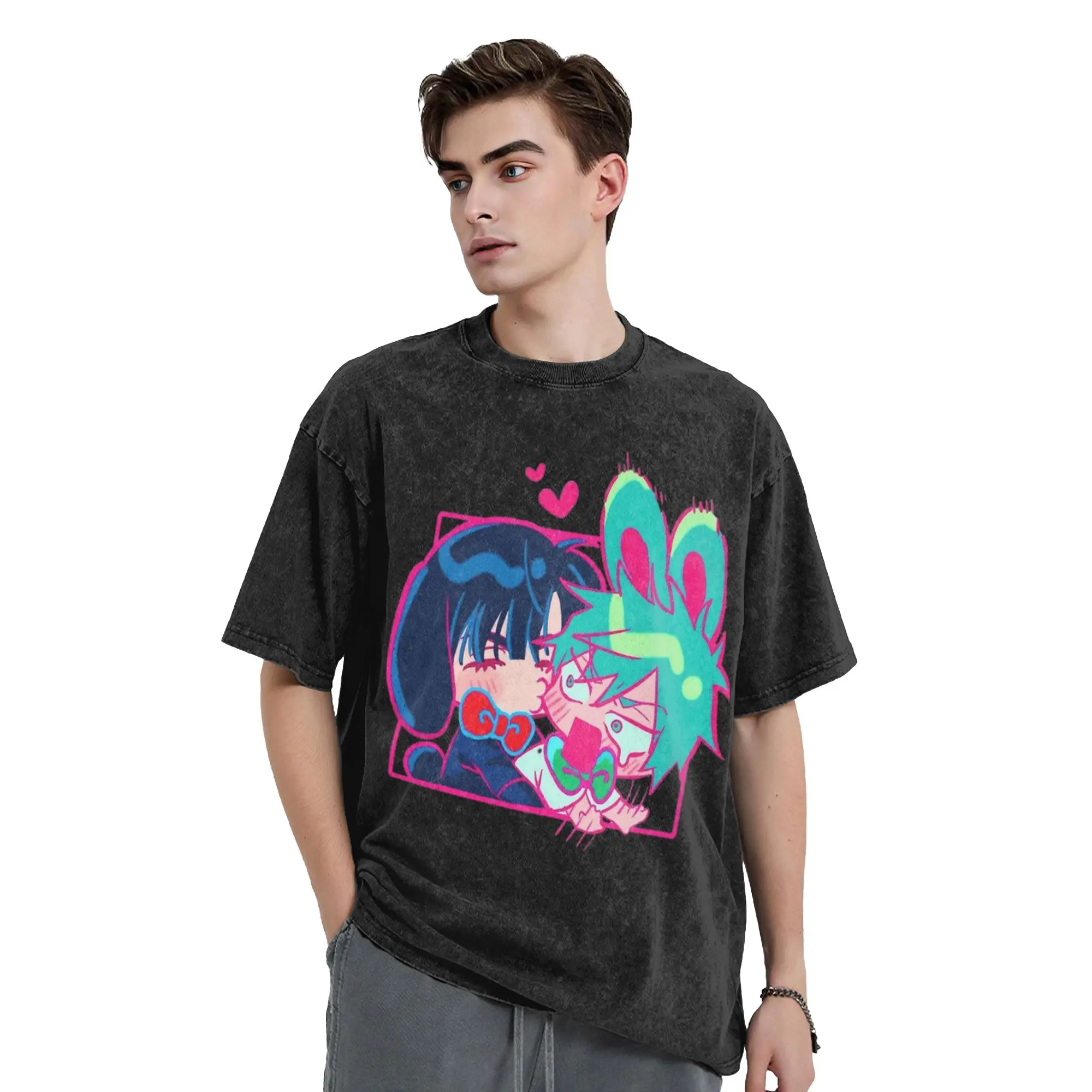 Aliens Stages Till X Ivan Washed T Shirts Streetwear Fashion T-Shirt  Tees Tops Men Women 100% Cotton Oversize Summer