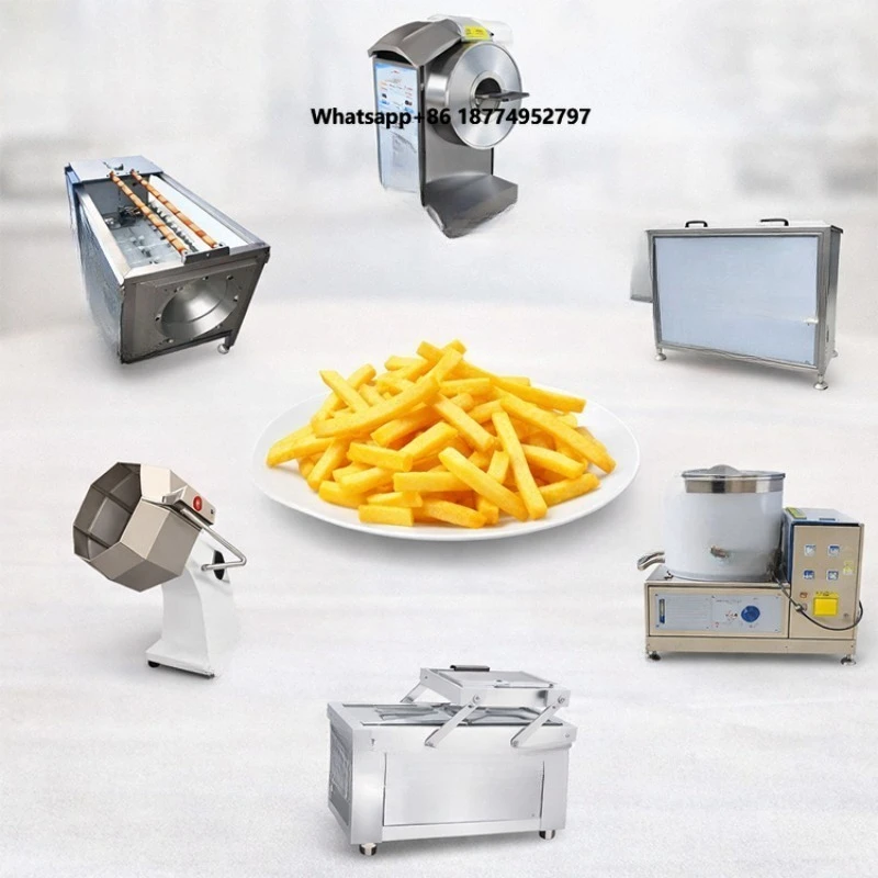 Chips Machine French Fried Potatoes Production Line Potato French Fries Machine Small Scale Frozen French Fries Production Line