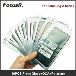 10PCS Ori Front Screen Outer Glass Lens With OCA Polarizer Film For Samsung A30 A50 A70 A40 A10 A20 A51 A71 OLED Replacement