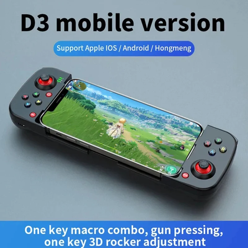 D3 Gamepad D3 Mobile Phone Controller with Expandable Game Controller Support for Android/iOS/Hongmeng Mobile Game Controllers