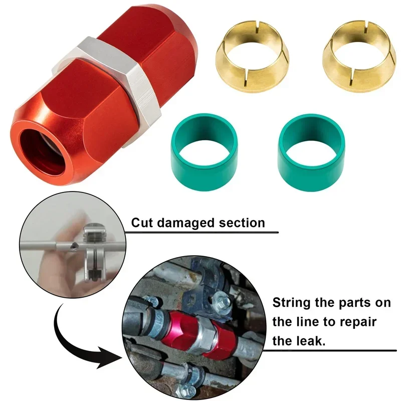 800-641 AC Line Splice Kit, Aluminum A/C Connector Coupler, Single Piece, Select Size:5/16