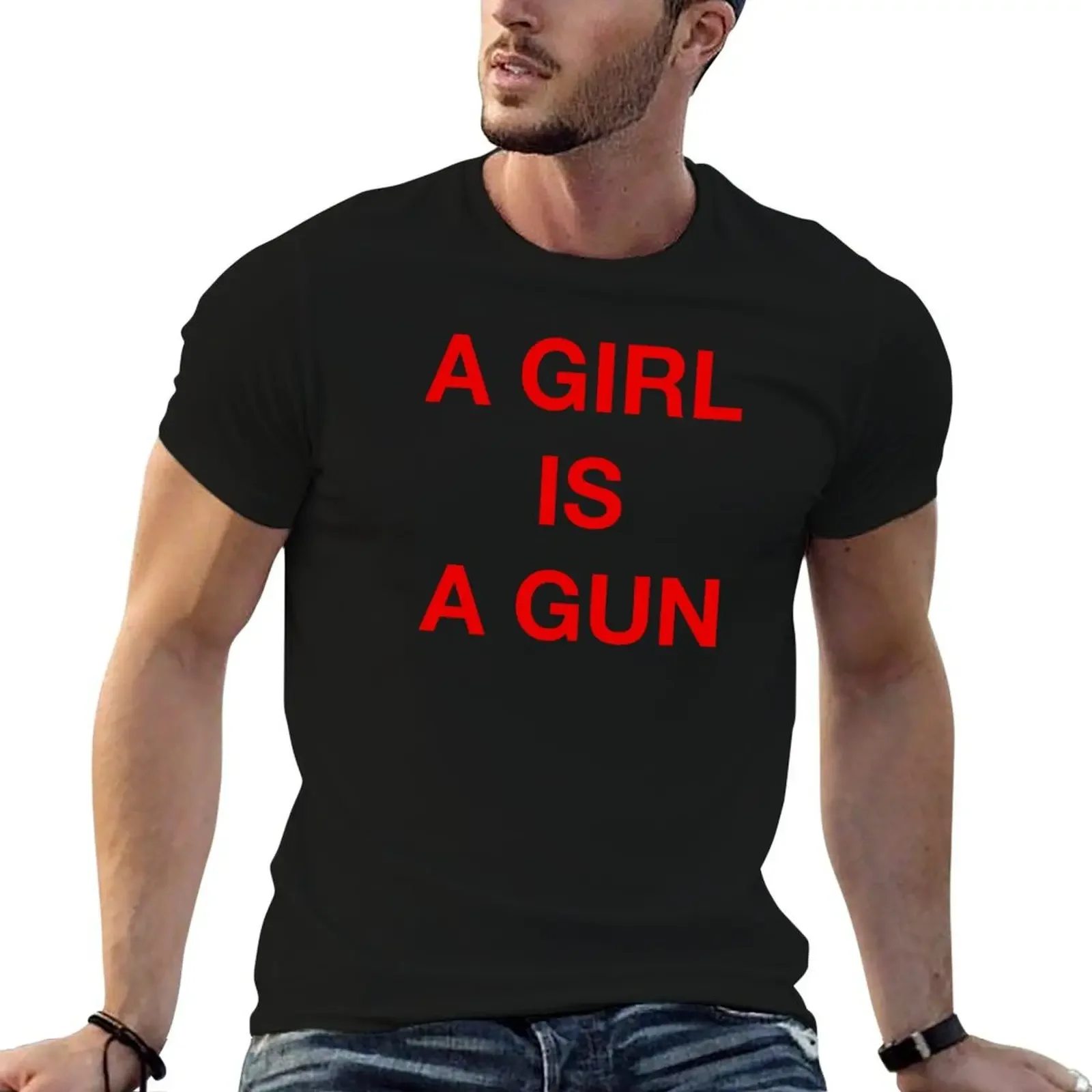 

A girl is a gun T-Shirt baggy shirts plus sizes graphic t shirt vintage mens t shirt