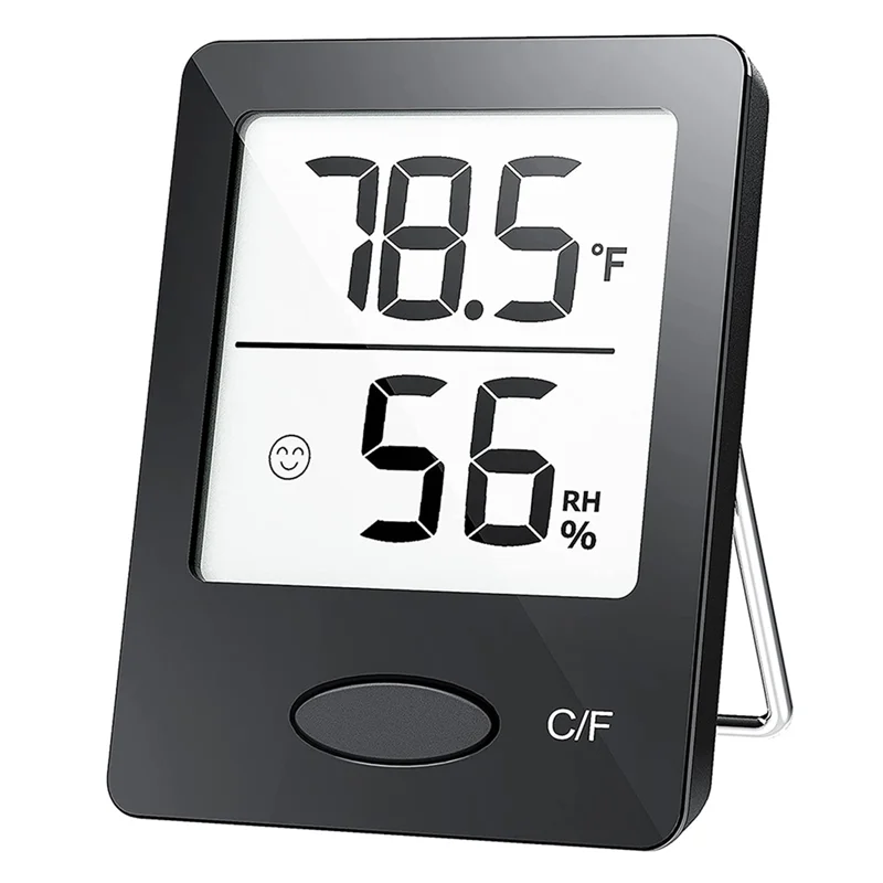 

Hot New Indoor Hygrometer Thermometer,Room Thermometer with Large LCD Display, Humidity Monitor for Home Office Black