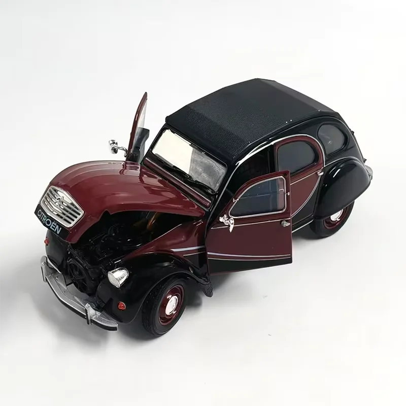 WELLY Scala 1:24 CITROEN 2CV 6 Charleston Modello di auto in lega Collezione statica Decorato Regali di festa Giocattoli Regalo souvenir