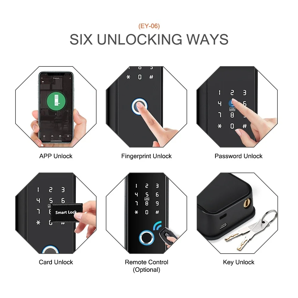 WiFi Keyless Advanced  APP Smart Door Lock For Home,  Apartment Project