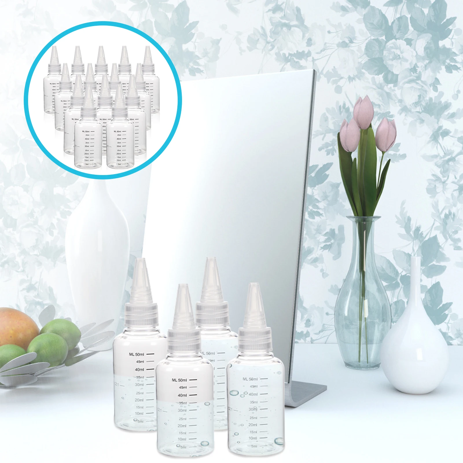 

Empty Spray Bottles Portable Lab Bottle Mini Liquid Dispenser Travel Size Dropper Scale Design Leak Proof Essential Oils