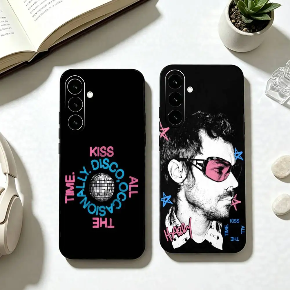 SInger H-Harry Styles  Phone Case Black Silicone Soft For Samsung Galaxy A73,A72,A71,A70,A53,A52,A51