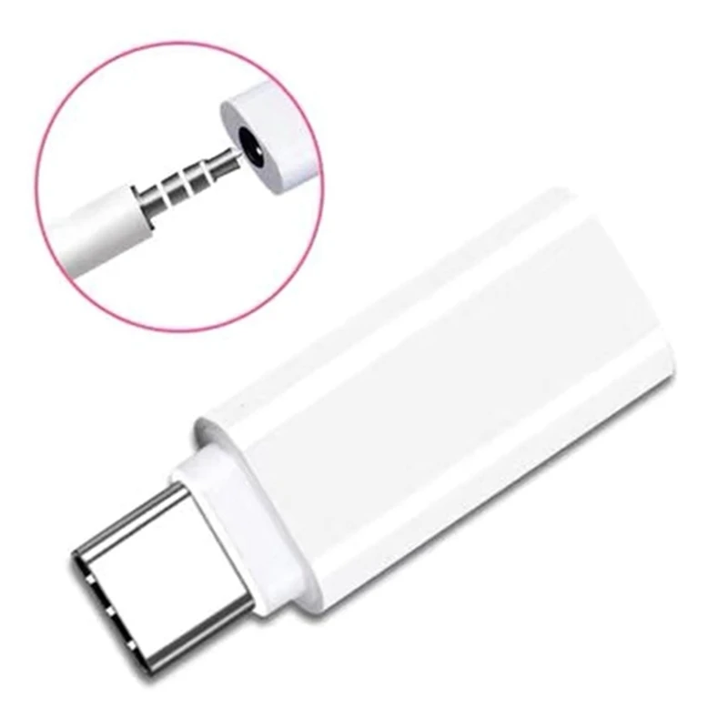 2PCS Type-C to 3.5mm Jack Converter Earphone Audio Adapter Cable Type USB C to 3.5 mm Female Headphone Aux Cable Adapter-DT30