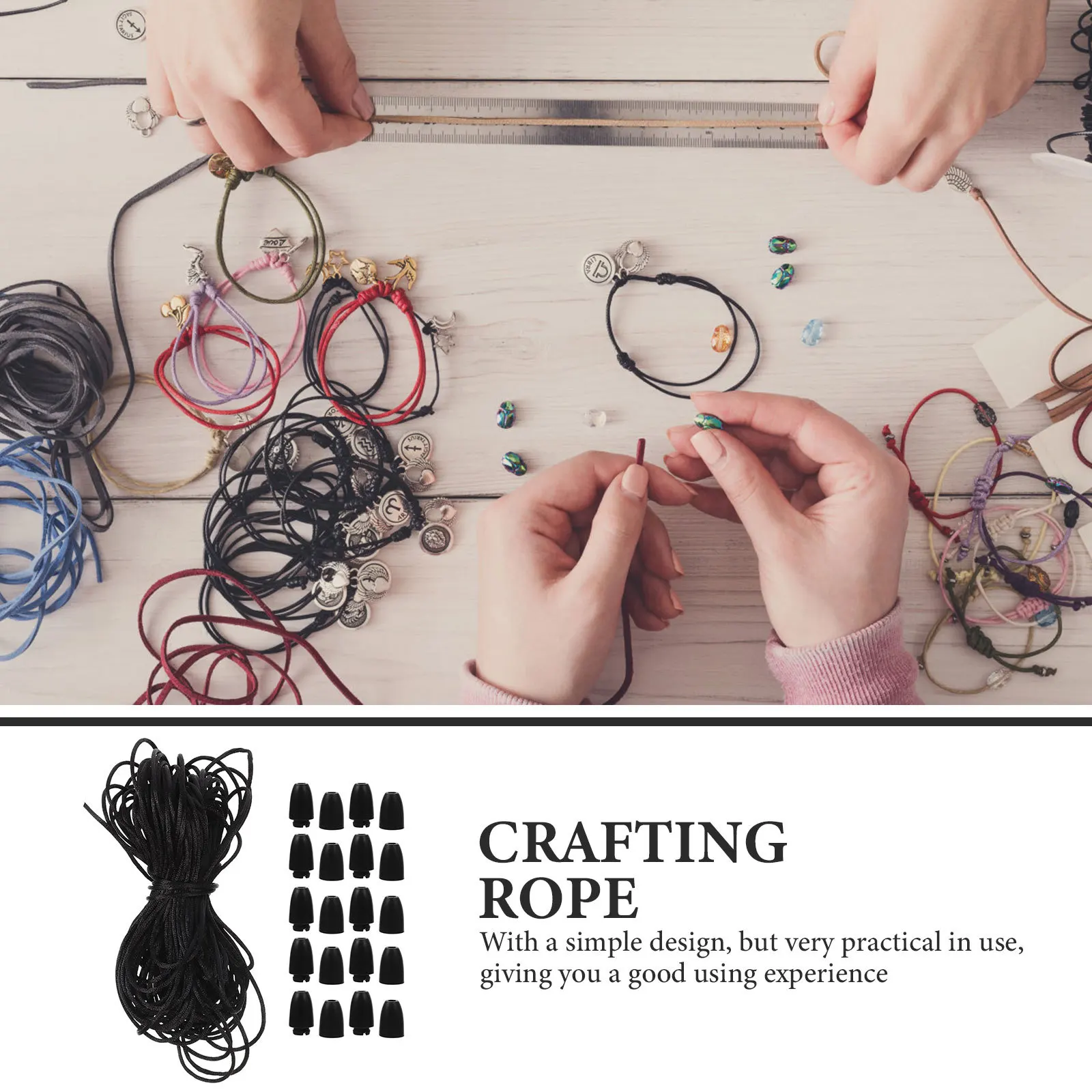 

1 комплект, нейлоновая веревка, принадлежности для рукоделия, пряжка для подключения браслета «сделай сам», многофункциональная веревка для изготовления ювелирных изделий и рукоделия
