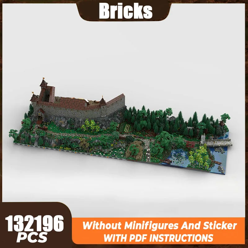 Moc building block medieval castle model Hohengroldsek castle technology modular building block gift toy DIY set assembly