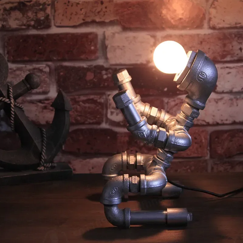 Industrial Retro Desk Lamp Eye Protection Bedside Light for Student Dormitory Kids Bedroom Living Room Bar Wedding Decor