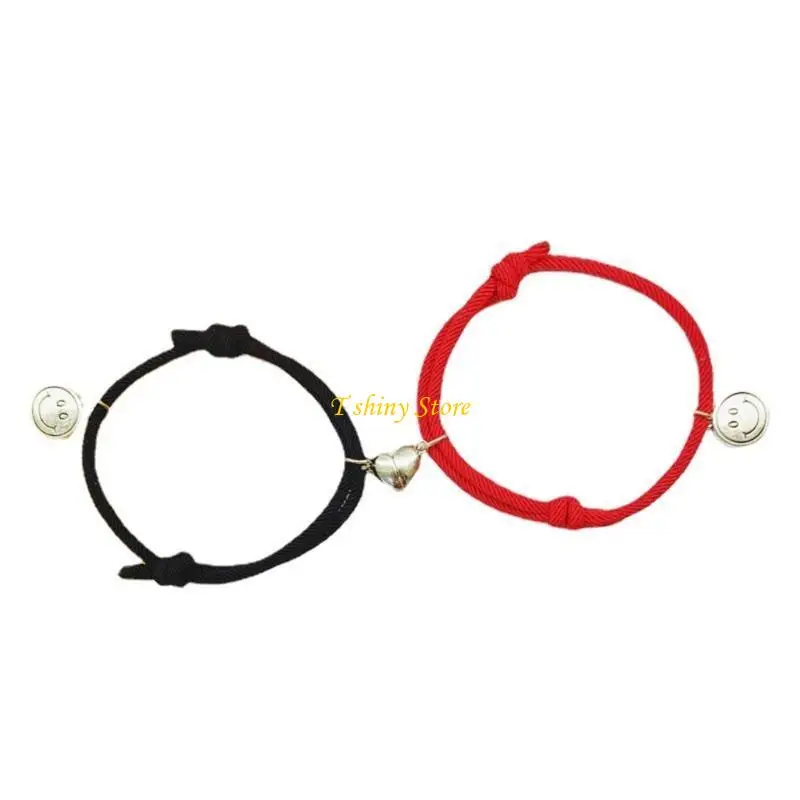 N58F Heart Couple Magnet Buckle Accessories for Women Men Fashion Charm Jewelry