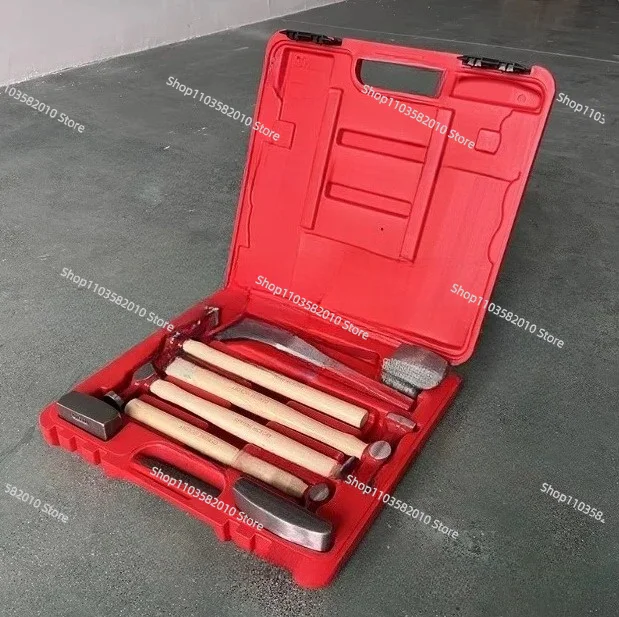 9-Piece Automotive Sheet Metal Depression Repair Tool Set Drawing Hammer Round Head Face Sheet Metal Hammer