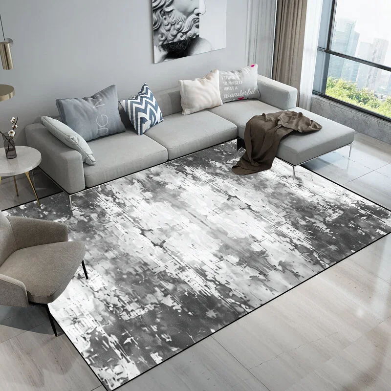 Splashing Ink Light Luxury Living Room Large Area Carpet Bedroom Decor Rugs Non-slip Floor Mat Lounge Rug Hotel Lobby Carpets