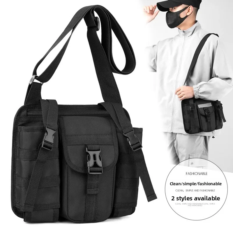 Europe and the United States new slung gun bag outdoor leisure one-shoulder close-fitting storage magazine bag trend men's bag