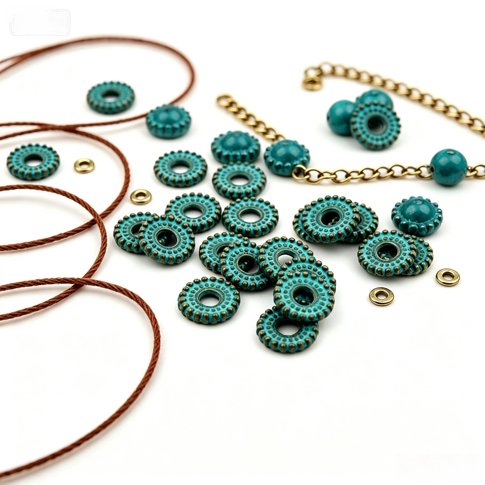 100 tibetische grüne lose Abst – Jewelry Making Materials Wholesale Bewertung und Preis